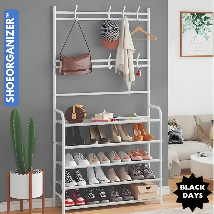 SHOEORGANIZER™: ORGANIZADOR 4 NIVELES DE ZAPATOS Y PERCHERO ¡SUPER PROMO BLACK DAYS 🔥!