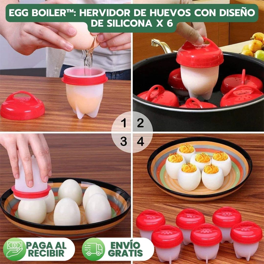 EGG BOILER®: HERVIDOR DE HUEVOS DE SILICONA x 6
