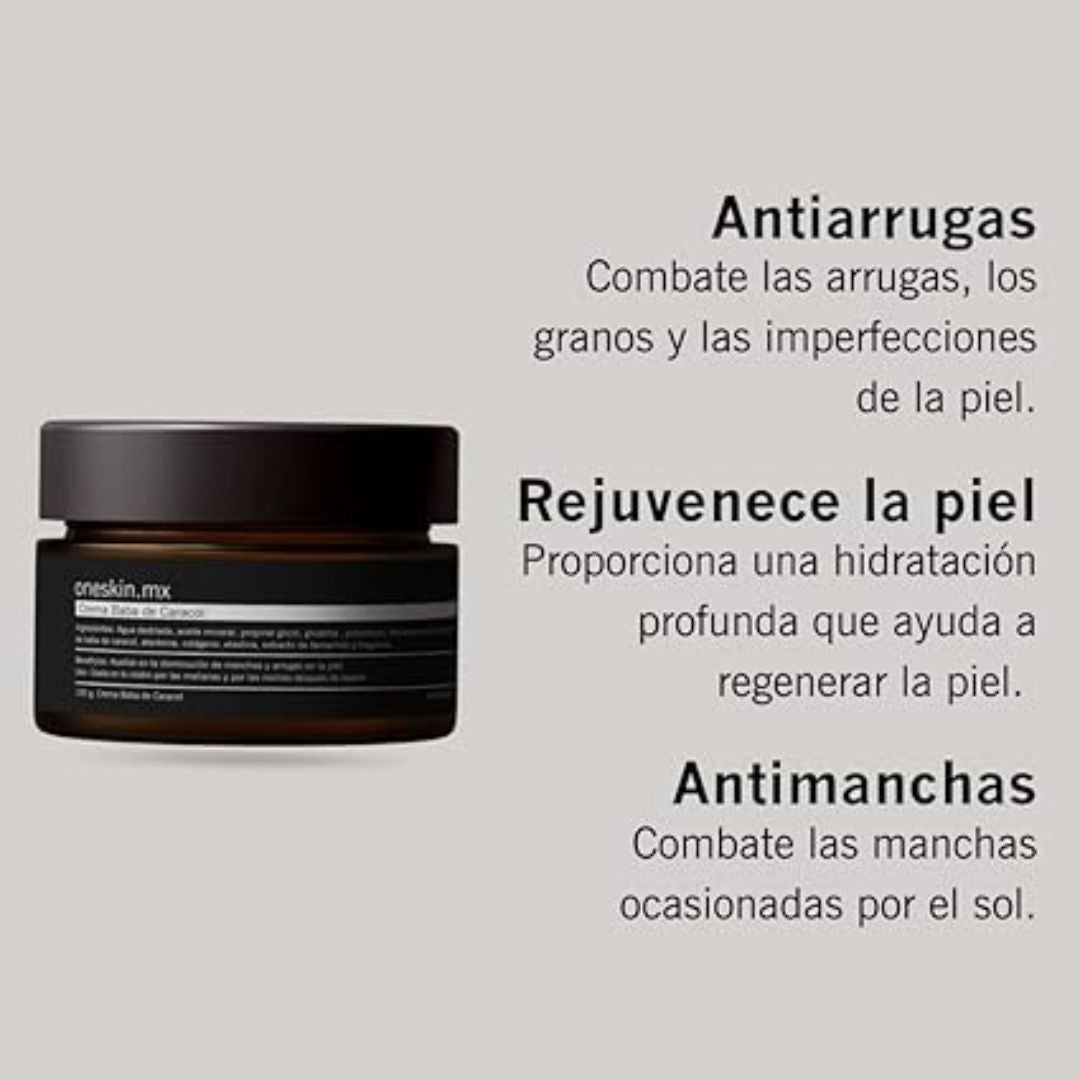 ONESKIN™: CREMA FACIAL COLÁGENO Y BABA DE CARACOL (FORMULA MEJORADA)