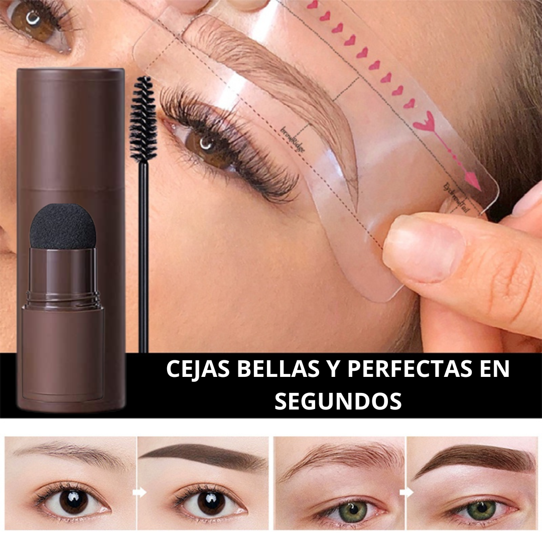 BROWPERFECTION™: KIT SELLO PARA CEJAS PERFECTAS AL INSTANTE + 10 PLANTILLAS CAFE NATURAL ¡BLACK DAYS 🔥 !