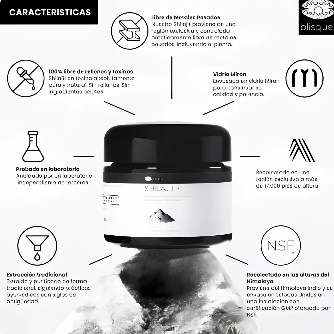 Shilajit + : Resina Natural del Himalaya | Paga 1 lleva 2