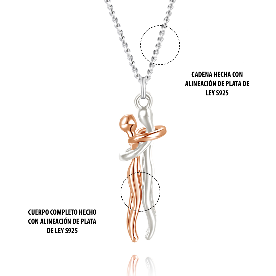 Collar Eternal Embrace🌈: Más allá de las palabras, un abrazo eterno┃Oro Rosa-Plata💗