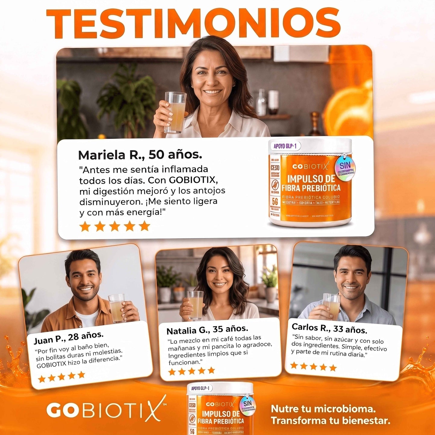 Gobiotix: Suplemento de fibra prebiótica: Ayuda a la salud intestinal y la regularidad digestiva