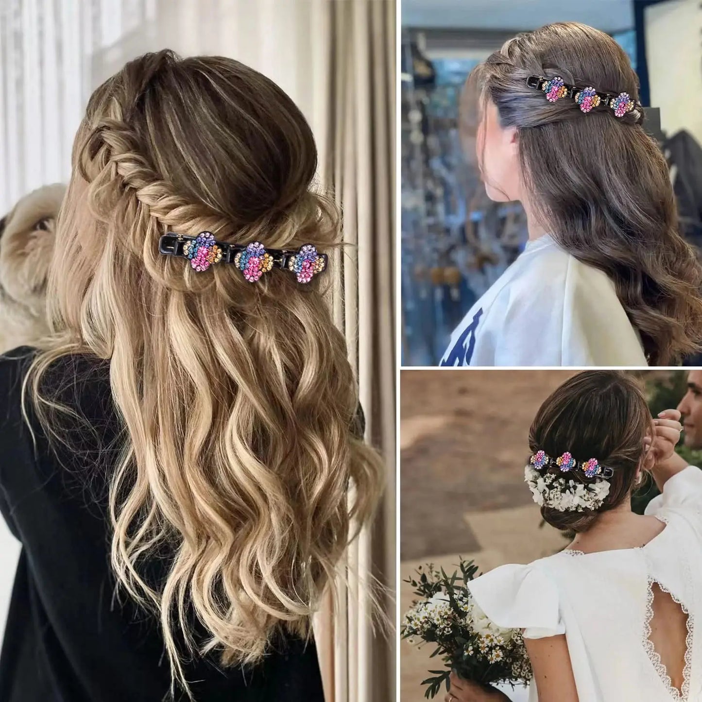 TRENDYFLOWER™: SET X 3 PINZAS PARA EL CABELLO TRES FLORES ¡SUPER PROMO🌺 !
