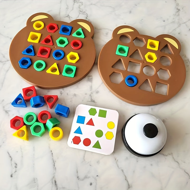 BEARMATCH™: JUEGO FORMAS GEOMETRICAS MONTESSORI | OBSEQUIO: GUIA CRIANZA CON AMOR