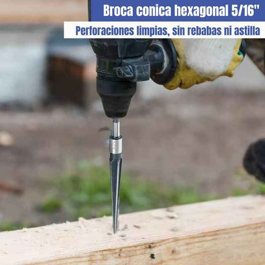 DrillMaster™: Broca cónica hexagonal 5/16"