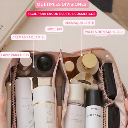 ELGANCEBAG™: ORGANIZADOR PREMIUM DE MAQUILLAJE | OBSEQUIO: SET DE BROCHAS CON ESPEJO