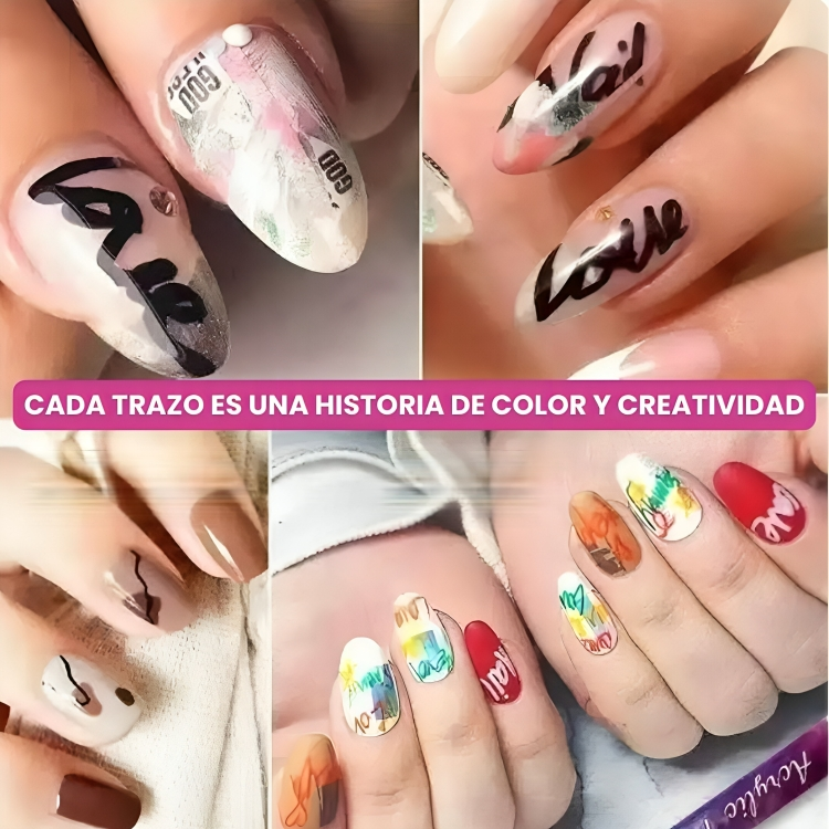 MAGICNAILS™: KIT X 12 MARCADORES PARA DECORAR TUS UÑAS | DISEÑA, BRILLA Y DESLUMBRA