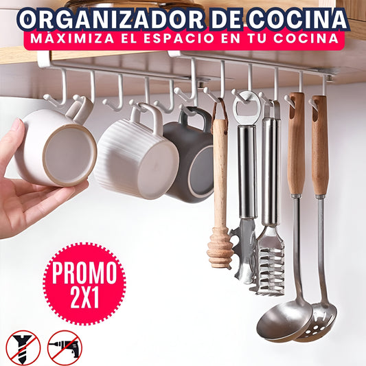 KITHOOK™: ORGANIZADOR DE COCINA | PAGA 1 LLEVA 2 | COLOR:NEGRO