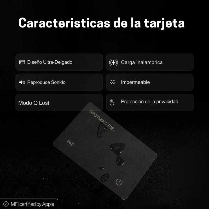 SpotMinders: Tarjeta Localizadora + Cargador Inalámbrico