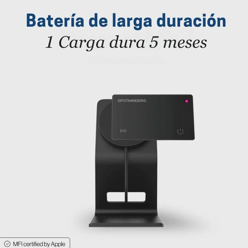 SpotMinders: Tarjeta Localizadora + Cargador Inalámbrico