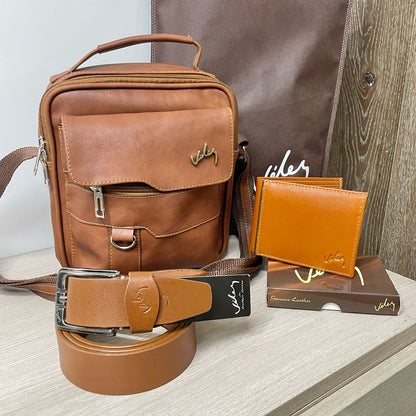 Coleccion Eleganze™: Combo Caballero Velez | Carriel, Billetera y Correa