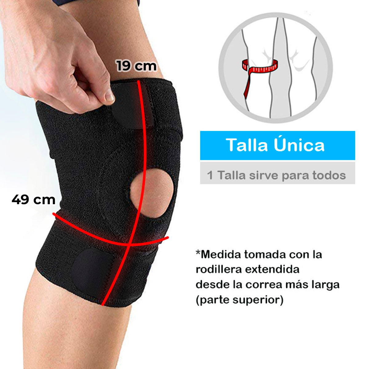 KNEEBRACE™: RODILLERA ORTOPEDICA AJUSTABLE UNISEX | OBSEQUIO: MUÑEQUERA ORTOPEDICA