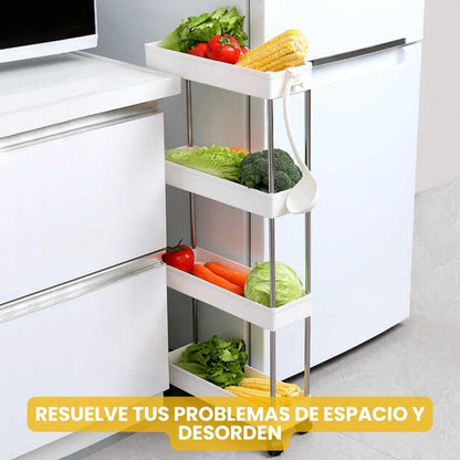 SPACELEAD™: CARRITO ORGANIZADOR DE 4 NIVELES | RESUELVE TUS PROBLEMAS DE ESPACIO Y DESORDEN