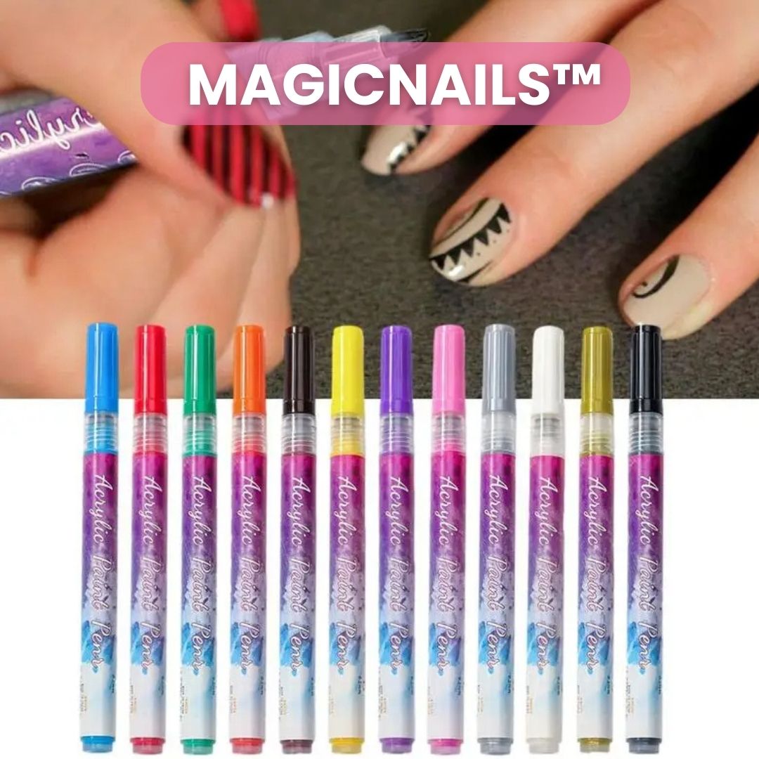 MAGICNAILS™: KIT X 12 MARCADORES PARA DECORAR TUS UÑAS | DISEÑA, BRILLA Y DESLUMBRA