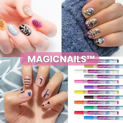 MAGICNAILS™: KIT X 12 MARCADORES PARA DECORAR TUS UÑAS | DISEÑA, BRILLA Y DESLUMBRA