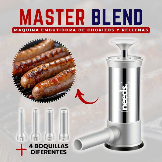 MASTERBLEND™: MAQUINA MANUAL PARA EMBUTIDOS 4 EN 1 ACERO INOXIDABLE