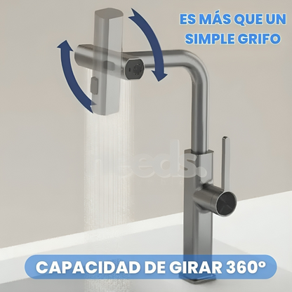 INFINITY™: GRIFO 3 EN 1 AHORRADOR INTELIGENTE 360º ADAPTABLE A TODOS LOS GRIFOS