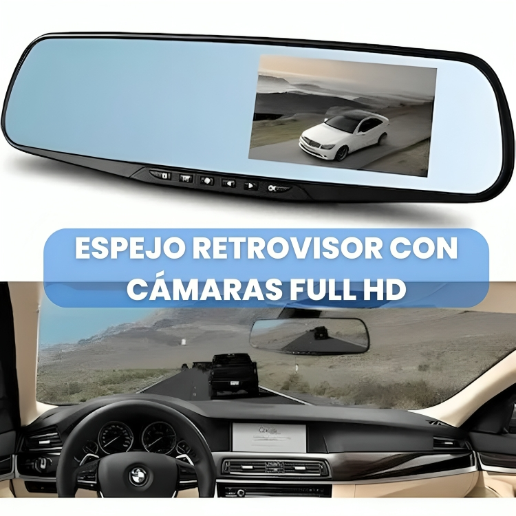 IPERGLASS™ 4K: ESPEJO RETROVISOR CON CÁMARAS FULL HD | TRANSFORMA TU EXPERIENCIA AL CONDUCIR