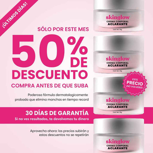 SkinGlow™: Crema Aclarante Axilas, Codos y Zona V 〡 Promo 2X1