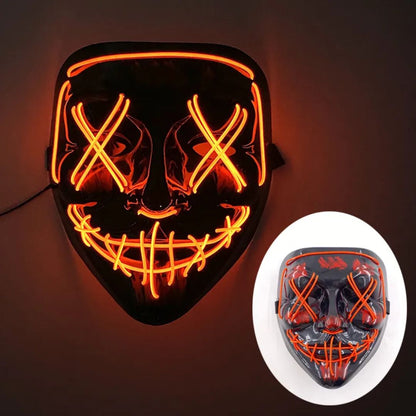 MASCARA LED PURGA HALLOWEEN CON CONTROL REMOTO