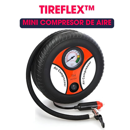 TIREFLEX™:MINI COMPRESOR DE AIRE PORTATIL(SOLUCIÓN PARA EMERGENCIAS)