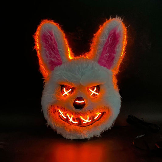 TERRORBUNNY™:  MÁSCARA CONEJO REALISTA CON LUZ LED  HALLOWEEN