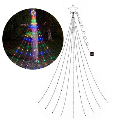 StarLights™: Estrella Cascada Solar LED  Efecto Lluvia 🎄(2 metros)