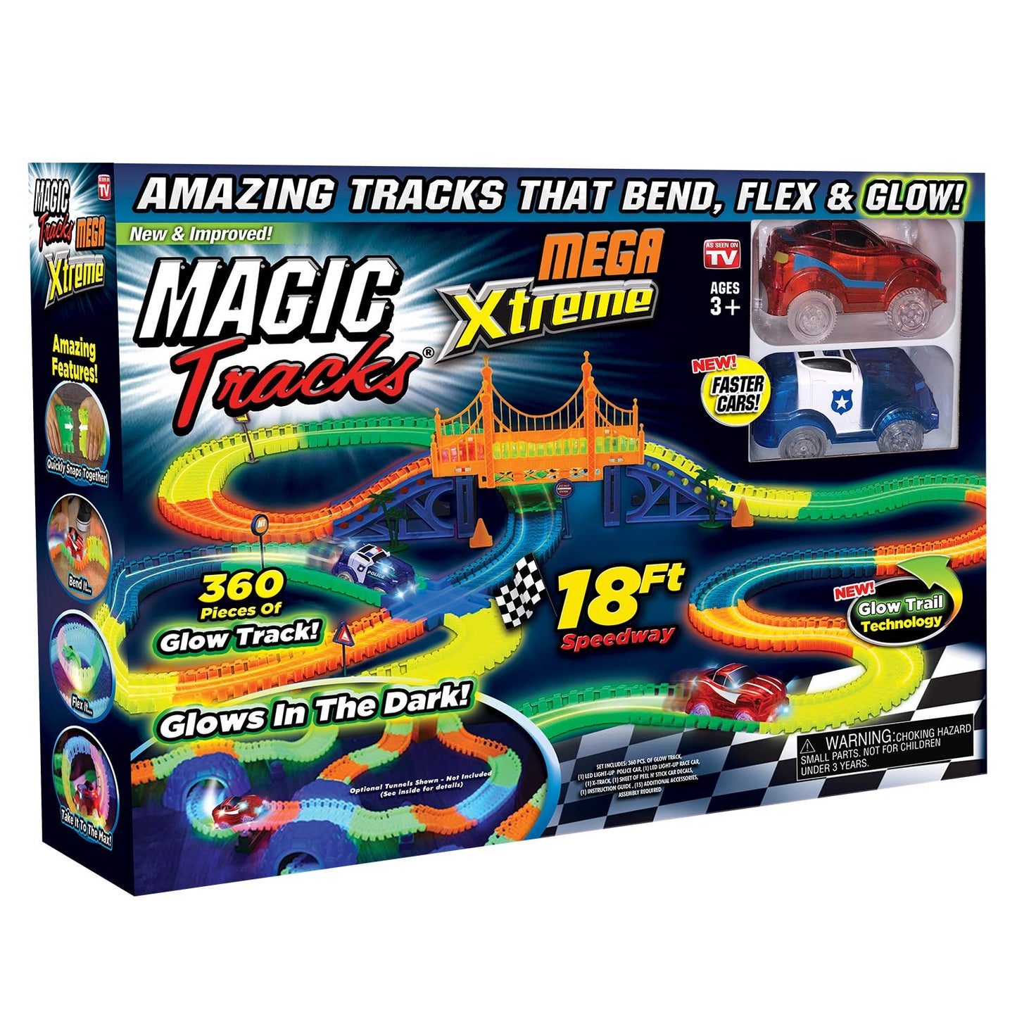 MAGIC TRACKS™: PISTA DE CARRERAS 360 PIEZAS CON LUCES 18 PIES ¡ SUPER PROMO BLACK DAYS 🔥 !