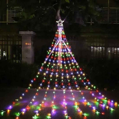 StarLights™: Estrella Cascada Solar LED  Efecto Lluvia 🎄(2 metros)
