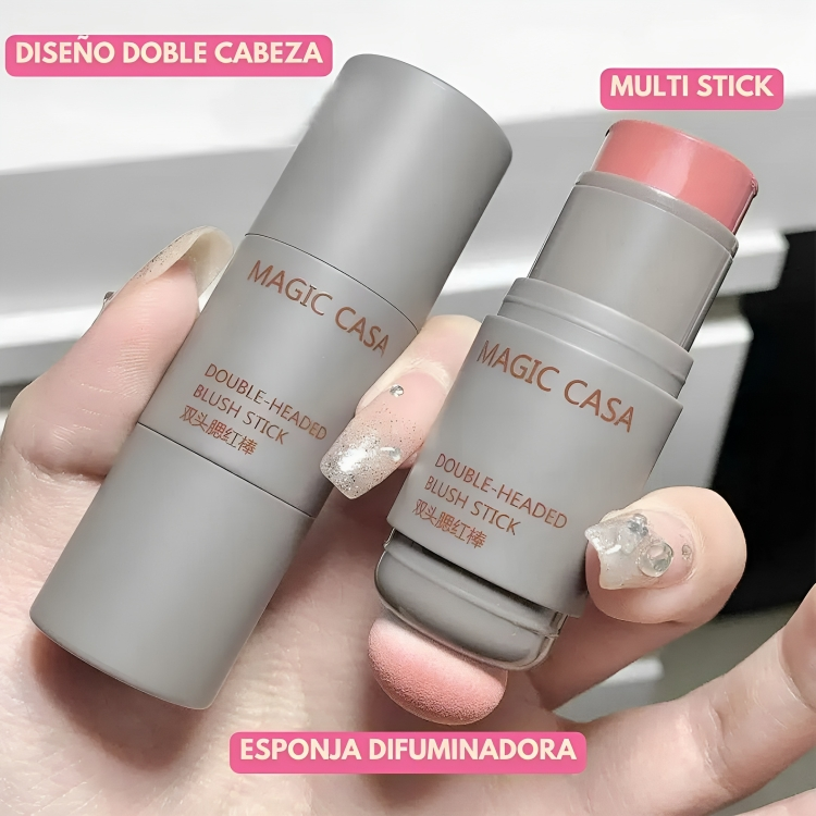 MULTI STICK™: BARRA DE COLOR PARA MEJILLAS, LABIOS Y OJOS+ ESPONJA DIFUMINADORA  ¡SUPER PROMO FIN DE AÑO🎁 !