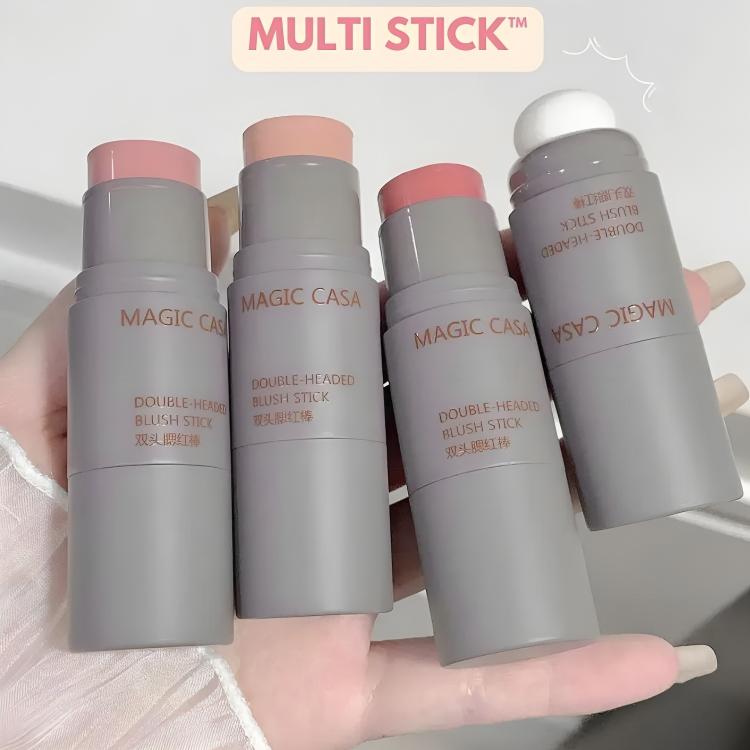 MULTI STICK™: BARRA DE COLOR PARA MEJILLAS, LABIOS Y OJOS+ ESPONJA DIFUMINADORA  ¡SUPER PROMO FIN DE AÑO🎁 !