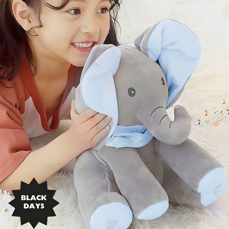 PEEK A BOO ELEPHANT™: ELEFANTE INTERACTIVO Y MUSICAL AZUL-GRIS ¡EL MEJOR REGALO DE NAVIDAD🎁!