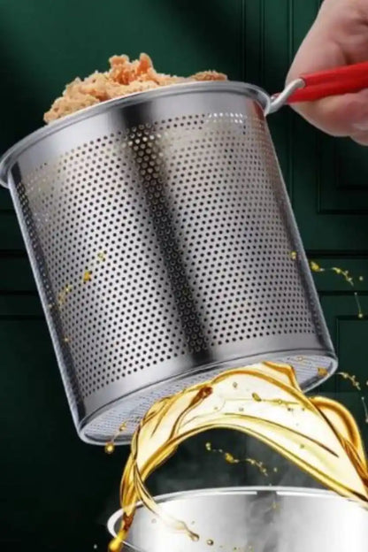 Olla Freídora de acero inoxidable + Cesta coladora