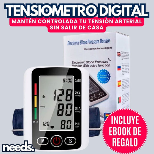 TENSIOMETRO DIGITAL PROFESIONAL CON VOZ EN ESPAÑOL INCORPORADA