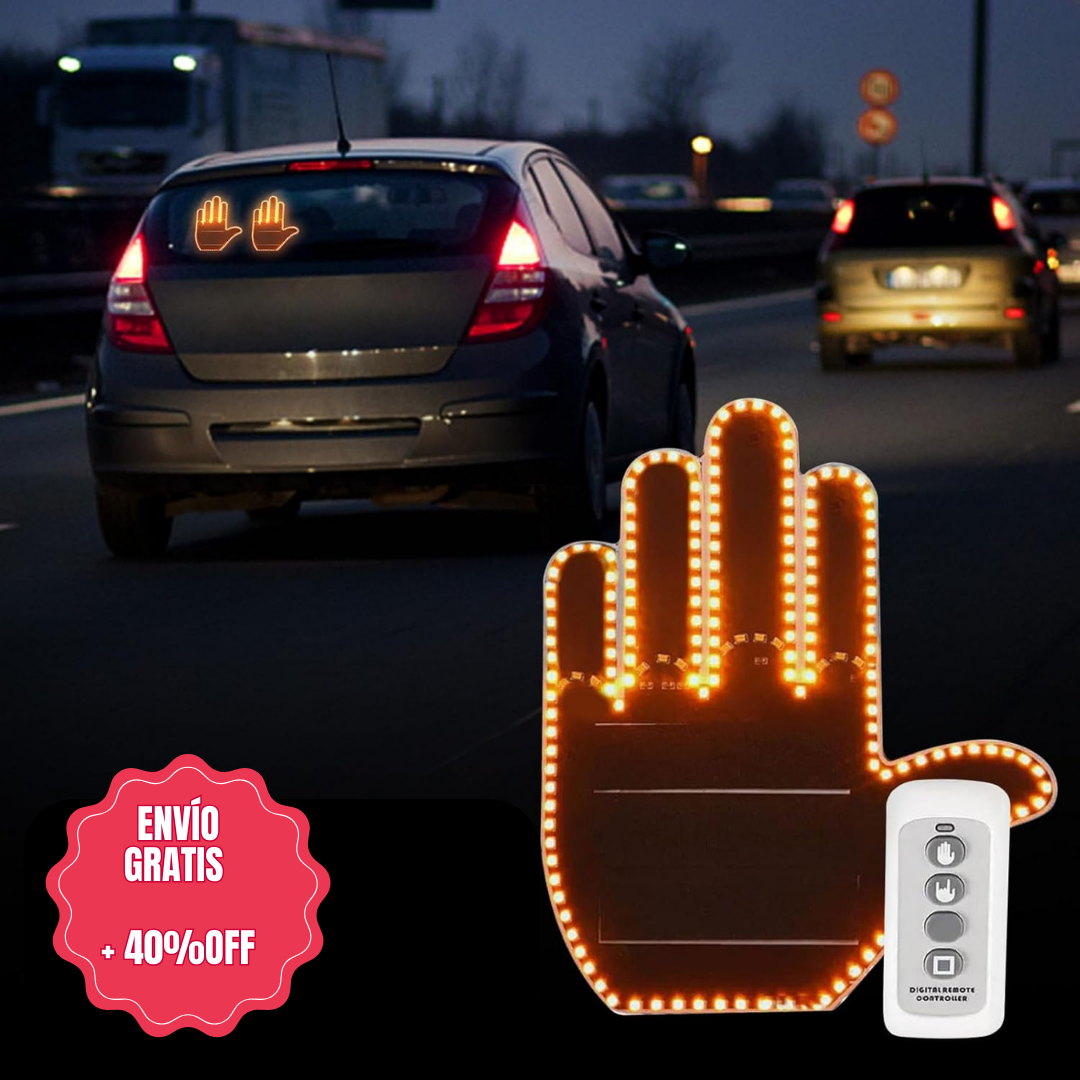 GlowHand™ Mano interactiva de Luz Led para tu carro✋🤘