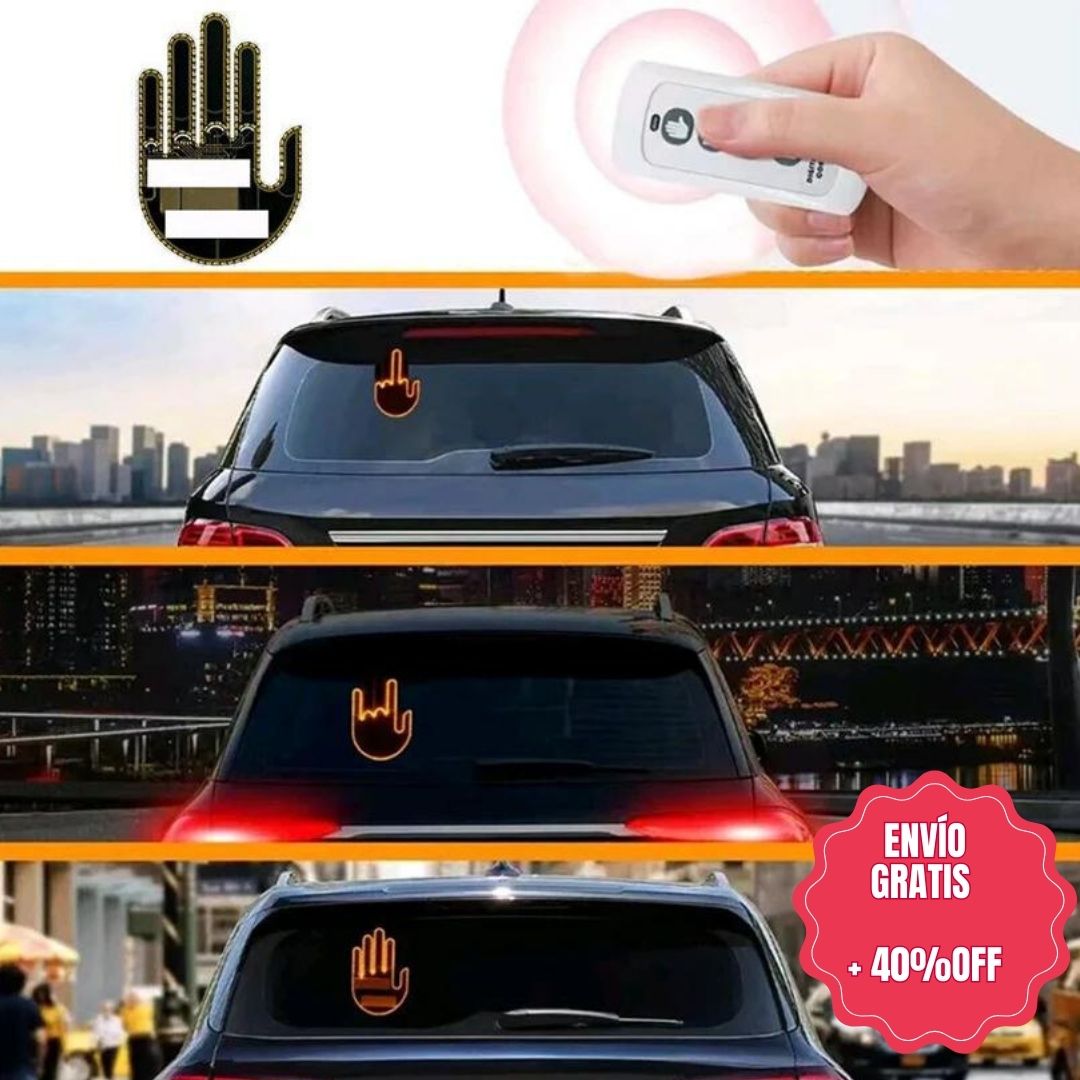 GlowHand™ Mano interactiva de Luz Led para tu carro✋🤘