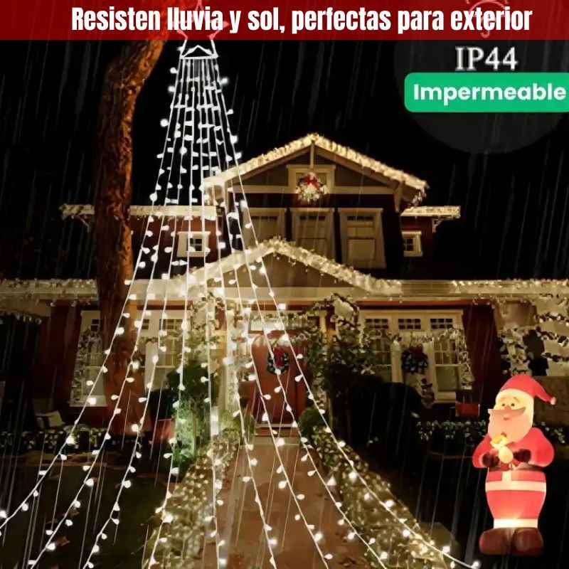 StarLights™: Estrella Cascada Solar LED  Efecto Lluvia 🎄(2 metros)
