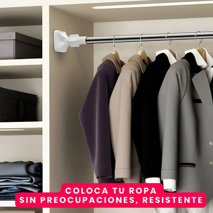 BARRA AJUSTABLE PARA COLGAR ROPA SIN PERFORACIONES EXTENDIBLE