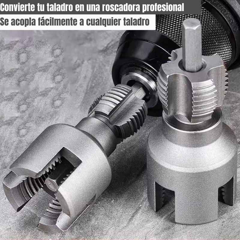 ThreadPro™: Herramienta para rosca de tubos 2 en 1 | Diámetro: 1/2", 3/4"