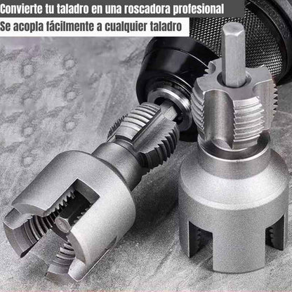 ThreadPro™: Herramienta para rosca de tubos 2 en 1 | Diámetro: 1/2", 3/4"
