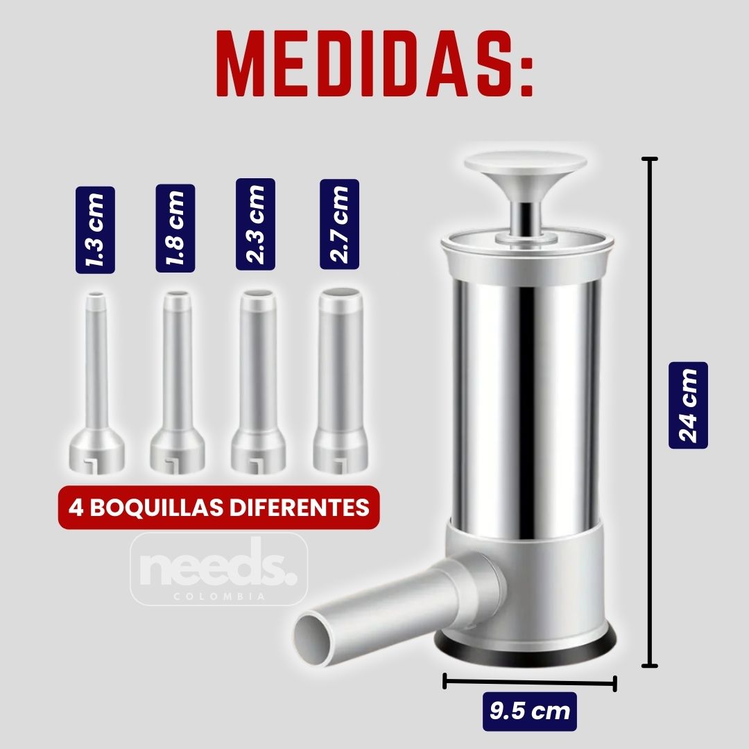 MASTERBLEND™: MAQUINA MANUAL PARA EMBUTIDOS 4 EN 1 ACERO INOXIDABLE