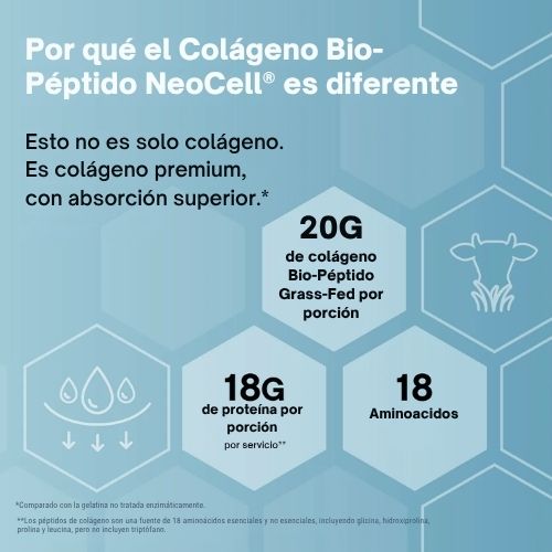 Biopéptidos de colágeno de animales alimentados con pasto