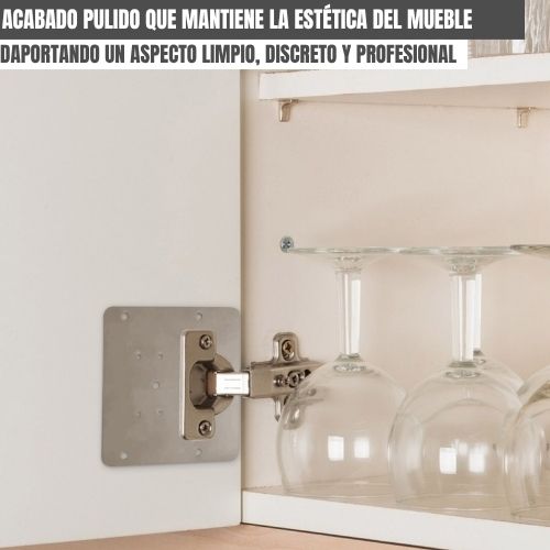 PlacaFix™: Kit X 8 Placas de reparación para bisagras, Incluye; Tornillos