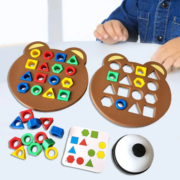 BEARMATCH™: JUEGO FORMAS GEOMETRICAS MONTESSORI | OBSEQUIO: GUIA CRIANZA CON AMOR