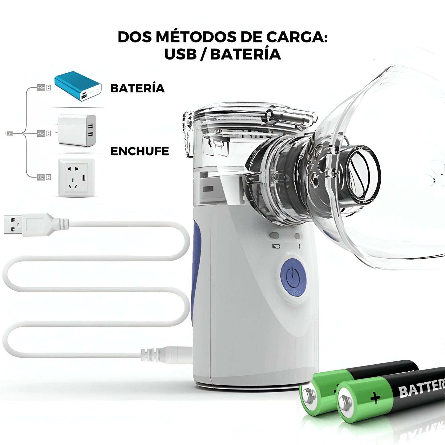 NEBULIZADOR PORTÁTIL Y ULTRA SILENCIOSO | PEDIÁTRICO Y ADULTO