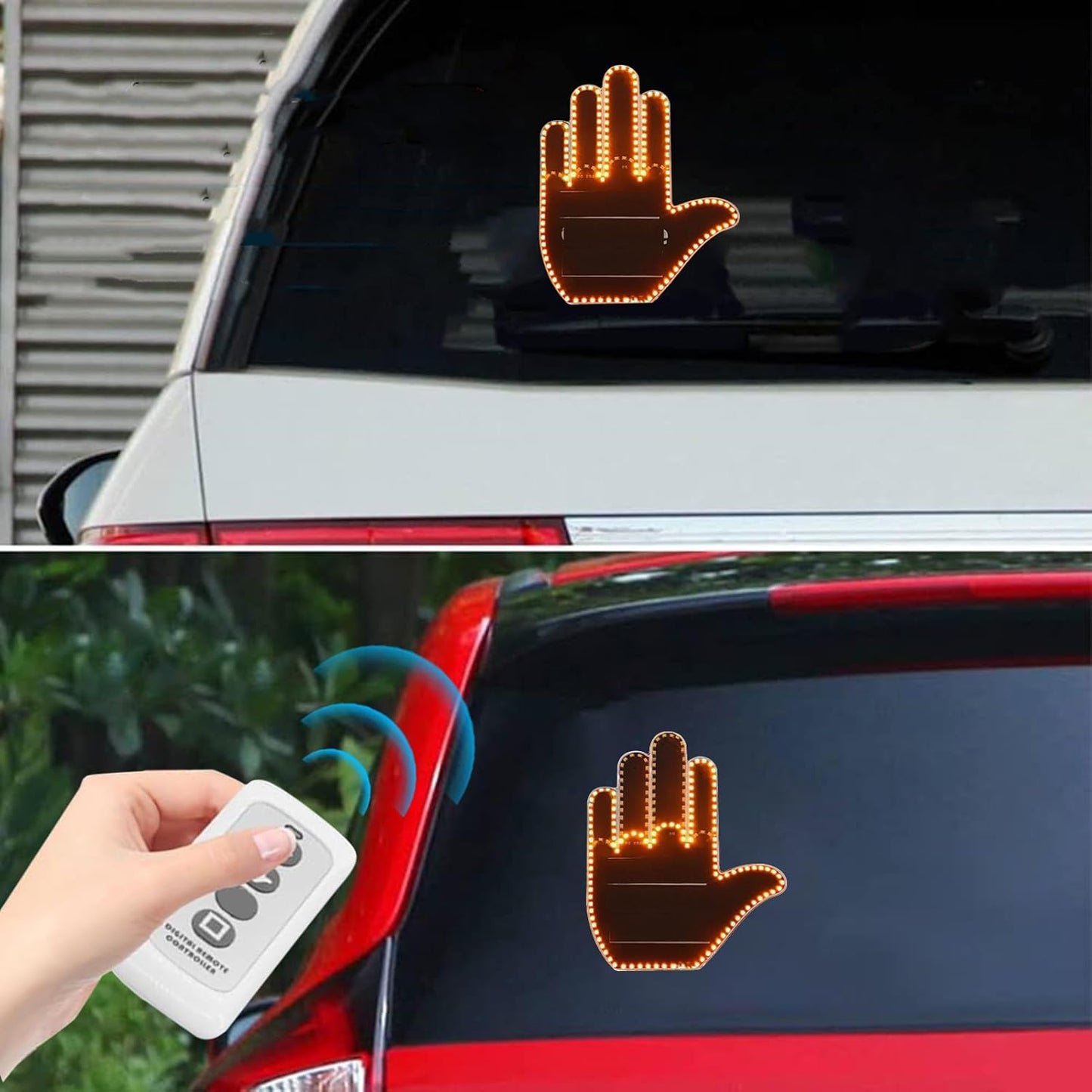 GlowHand™ Mano interactiva de Luz Led para tu carro✋🤘