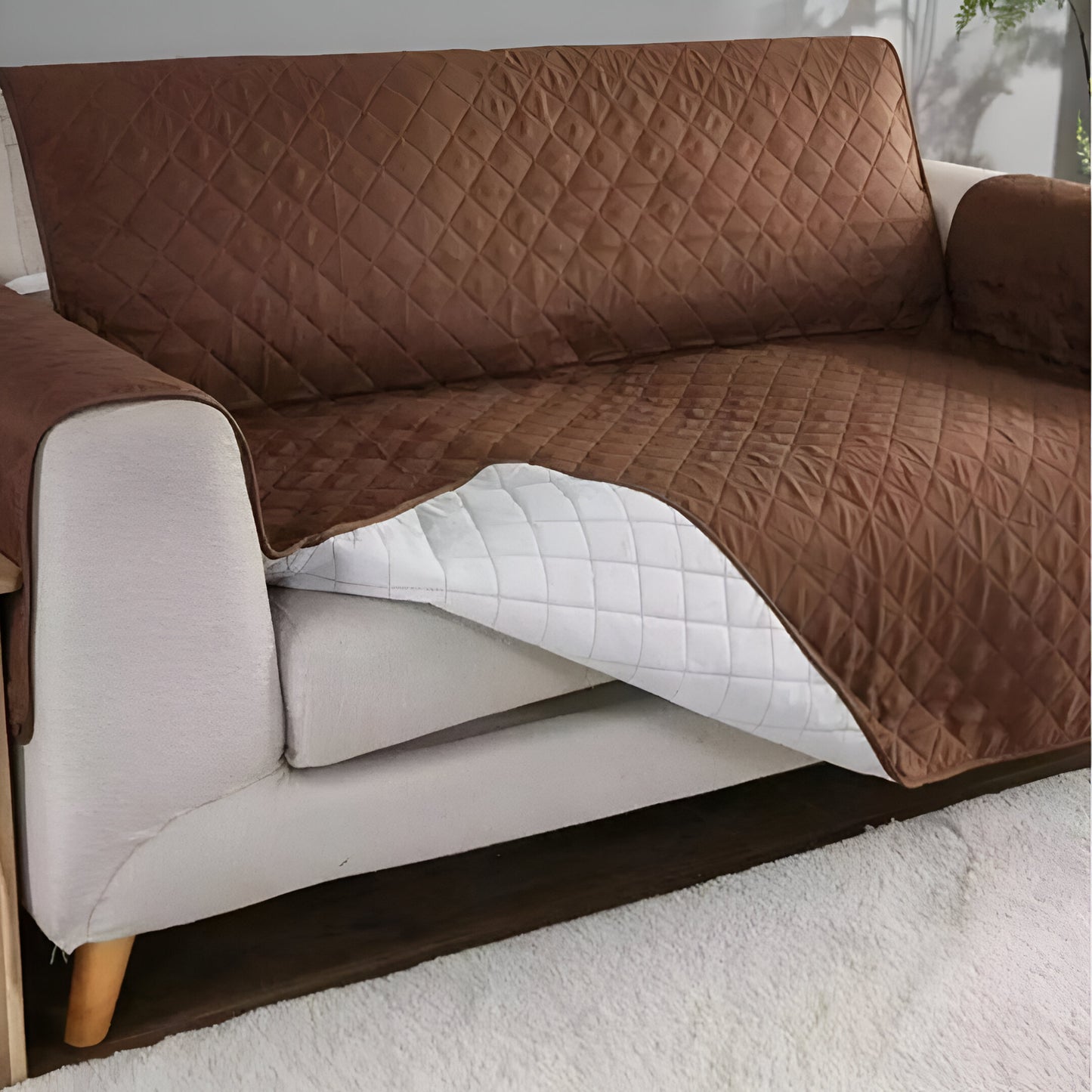 COUCHCOVER™:PROTECTOR PARA SOFÁ ANTIFLUIDOS Y ACOLCHADO DOBLE FAZ