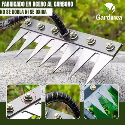 Gardinea™: Rastrillo de hierro para deshierbar 7 dientes