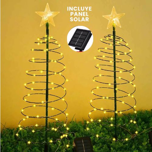 MerryLight™ : Árbolito de navidad plegable | Incluye panel solar + Instalación luz cálida